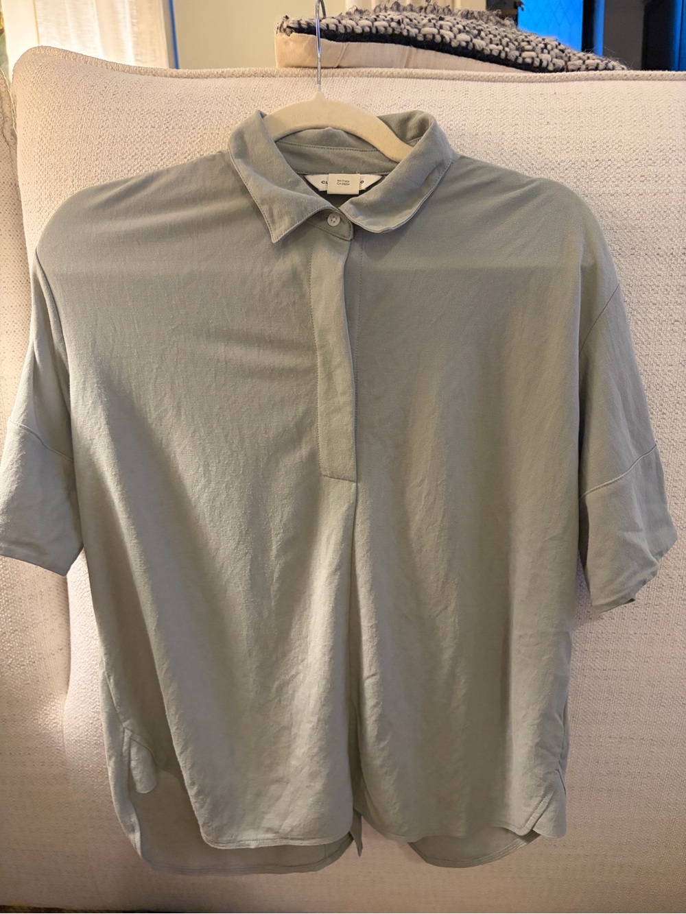 Club Monaco Light Sage Short Sleeve Polo